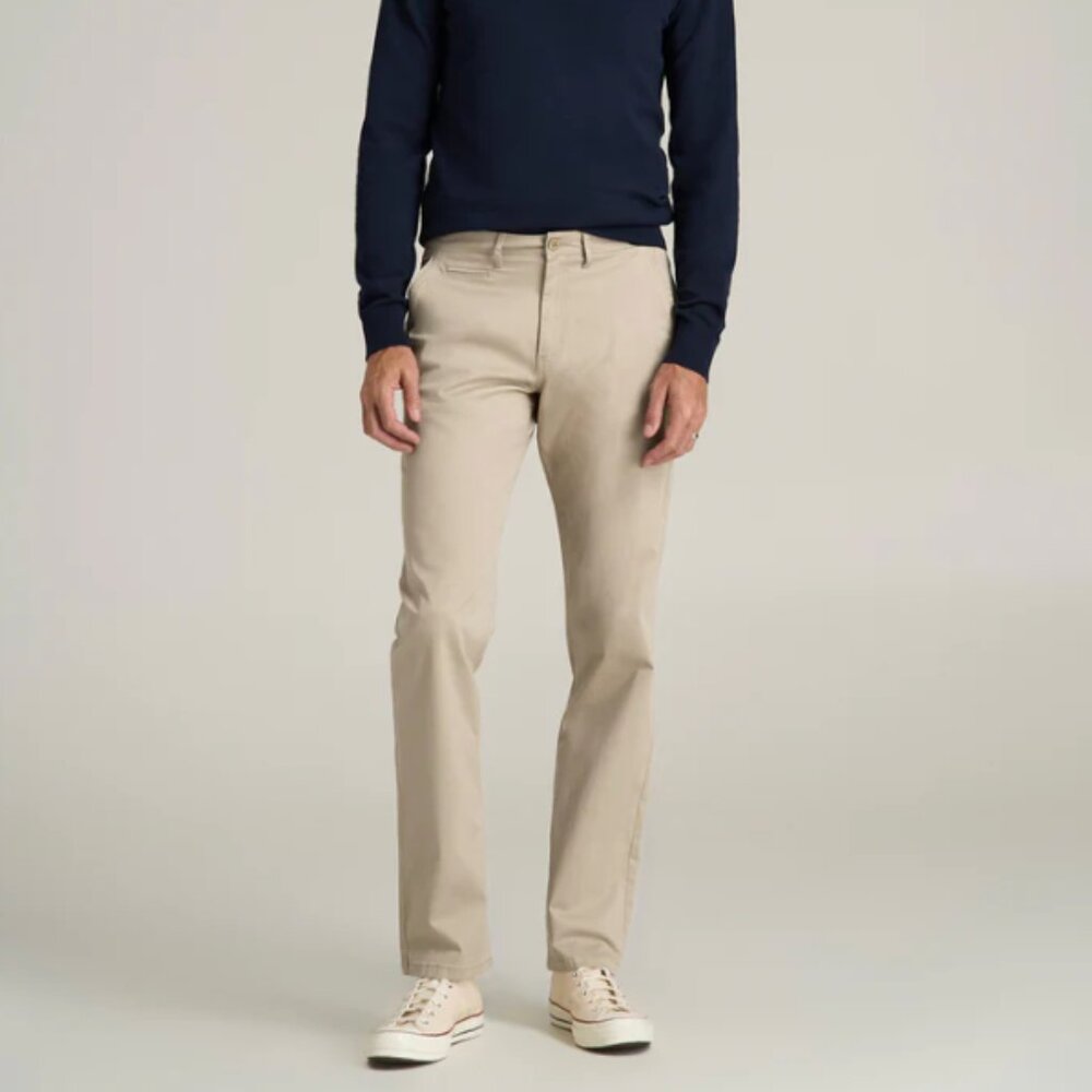 American Tall J1 Straight 34 x 38 Men's Chino Khaki Pants in Light Tan